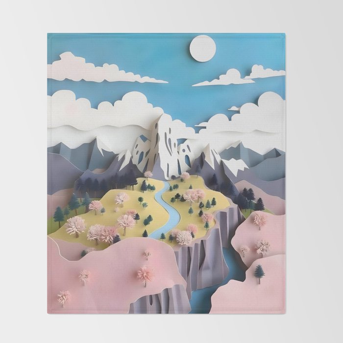 Assemblage Pastel Valley Throw Blanket Gallery Image 2