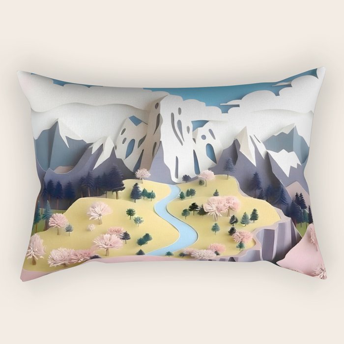 Assemblage Pastel Valley Rectangular Pillow Gallery Image 1
