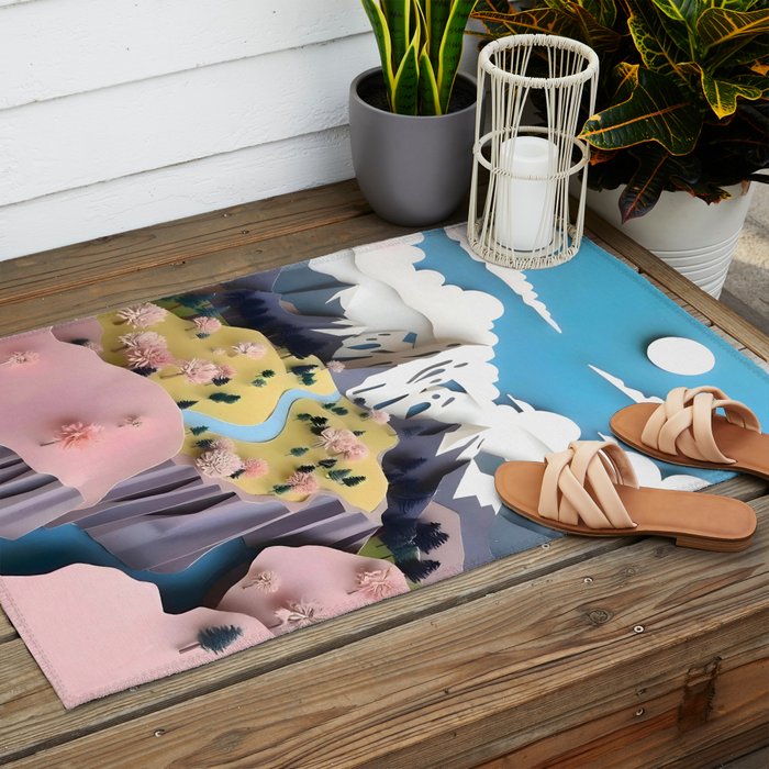 Assemblage Pastel Valley Outdoor Rug Gallery Image 2