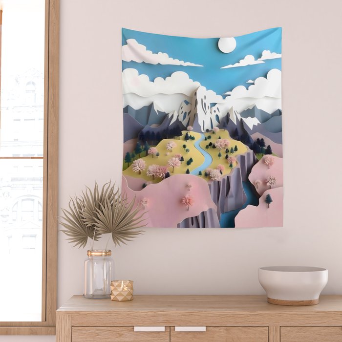 Assemblage Pastel Valley Wall Tapestry Gallery Image 2