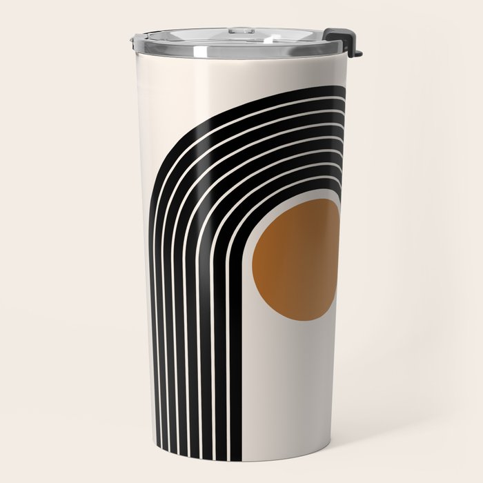 Minimalist Minimal Nesting Rainbow Race Tracks Bohemian Boho Mid Century Modern Trendy Art Travel Mug Gallery Image 2
