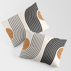 Minimalist Minimal Nesting Rainbow Race Tracks Bohemian Boho Mid Century Modern Trendy Art Pillow Sham Gallery Image 3