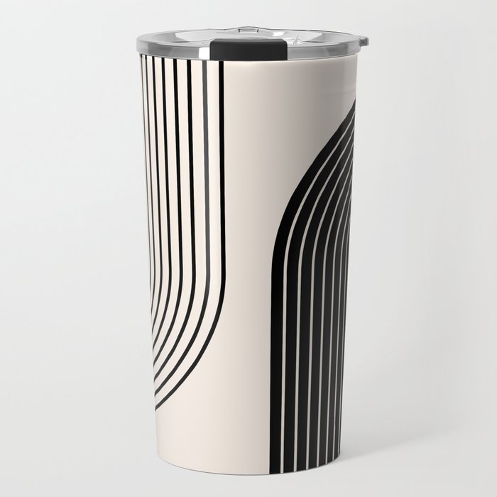 Minimalist Minimal Nesting Rainbow Race Tracks Bohemian Boho Mid Century Modern Trendy Art Travel Mug Gallery Image 1