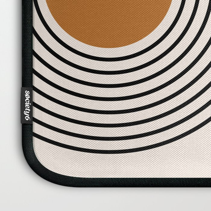 Minimalist Minimal Nesting Rainbow Race Tracks Bohemian Boho Mid Century Modern Trendy Art Laptop Sleeve Gallery Image 3
