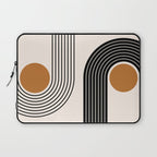 Minimalist Minimal Nesting Rainbow Race Tracks Bohemian Boho Mid Century Modern Trendy Art Laptop Sleeve Gallery Image 1