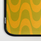 Retro Groovy Waves - Yellow and Green Laptop Sleeve Gallery Image 3