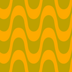 Retro Groovy Waves - Yellow and Green Coffee Mug Gallery Image 2