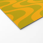Retro Groovy Waves - Yellow and Green Welcome Mat Gallery Image 2
