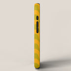 Retro Groovy Waves - Yellow and Green iPhone Case Gallery Image 2
