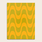 Retro Groovy Waves - Yellow and Green Notebook Gallery Image 4