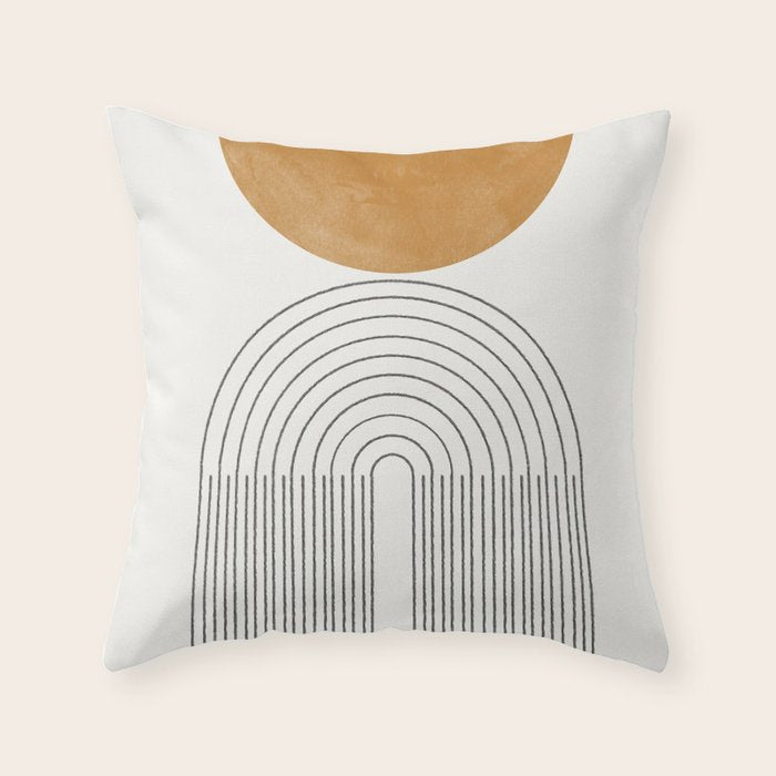 Geometric Modern Shape Study No2. Throw Pillow Gallery Image 1