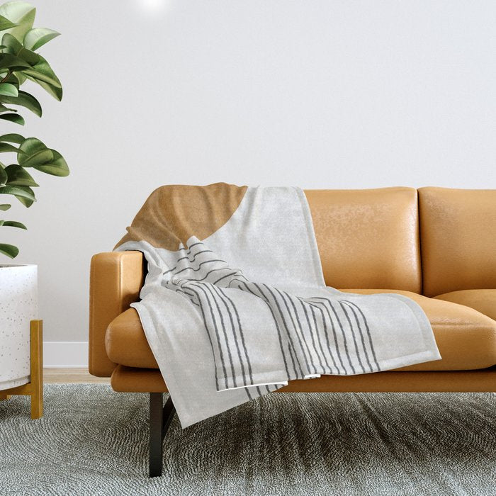 Geometric Modern Shape Study No2. Throw Blanket Gallery Image 1