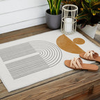 Geometric Modern Shape Study No2. Outdoor Rug Gallery Image 2