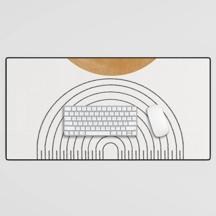 Geometric Modern Shape Study No2. Desk Mat Gallery Image 1