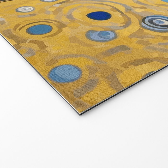 Gustav Klimt Style Dog with Blue and Gold Coat Welcome Mat Gallery Image 2
