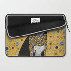 Gustav Klimt Style Dog with Blue and Gold Coat Laptop Sleeve Gallery Image 2