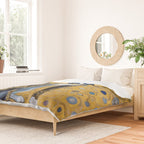 Gustav Klimt Style Dog with Blue and Gold Coat Duvet Cover Gallery Image 2