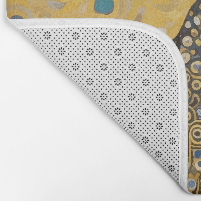Gustav Klimt Style Dog with Blue and Gold Coat Bath Mat Gallery Image 2