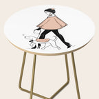 Winter Walk with my Pup Fashion Illustration Side Table Gallery Image 2