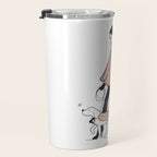 Winter Walk with my Pup Fashion Illustration Travel Mug Gallery Image 3
