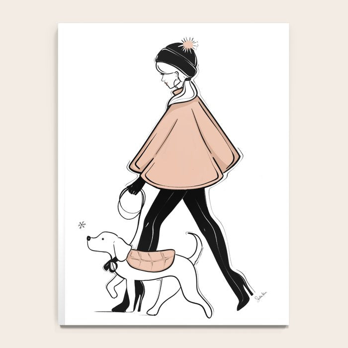Winter Walk with my Pup Fashion Illustration Notebook Gallery Image 4