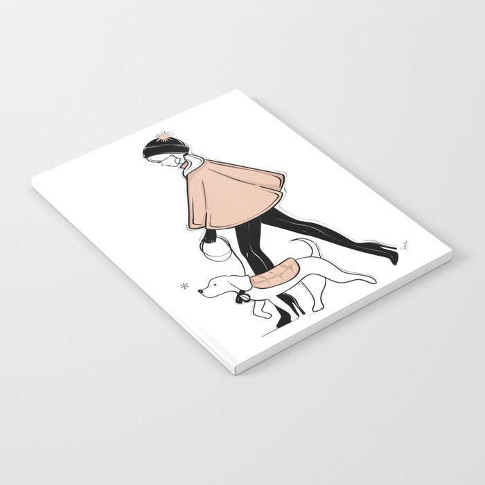 Winter Walk with my Pup Fashion Illustration Notebook Gallery Image 2