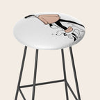 Winter Walk with my Pup Fashion Illustration Stool Gallery Image 2