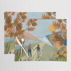 Couple Hiking Through colorful landscape Placemat Gallery Image 1