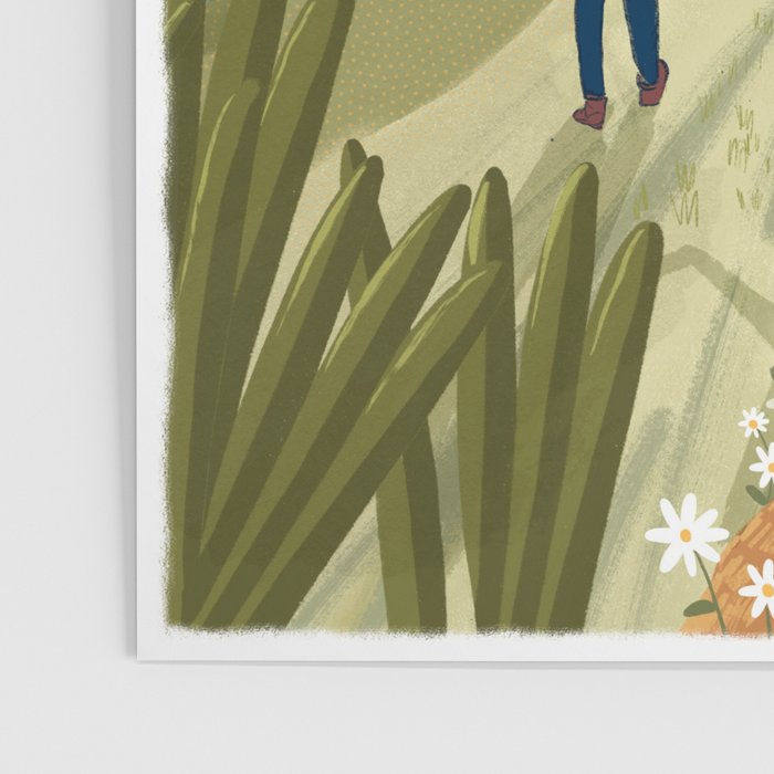 Couple Hiking Through colorful landscape Poster Gallery Image 3