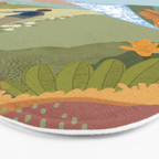 Couple Hiking Through colorful landscape Bath Mat Gallery Image 3