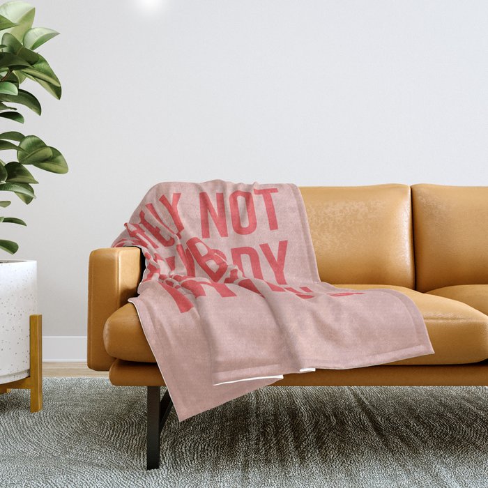 Surely Not Everybody Was Kung Fu Fighting, Funny Quote Throw Blanket Gallery Image 1