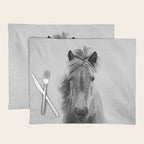 Wild Horse - Black & White Placemat Gallery Image 1