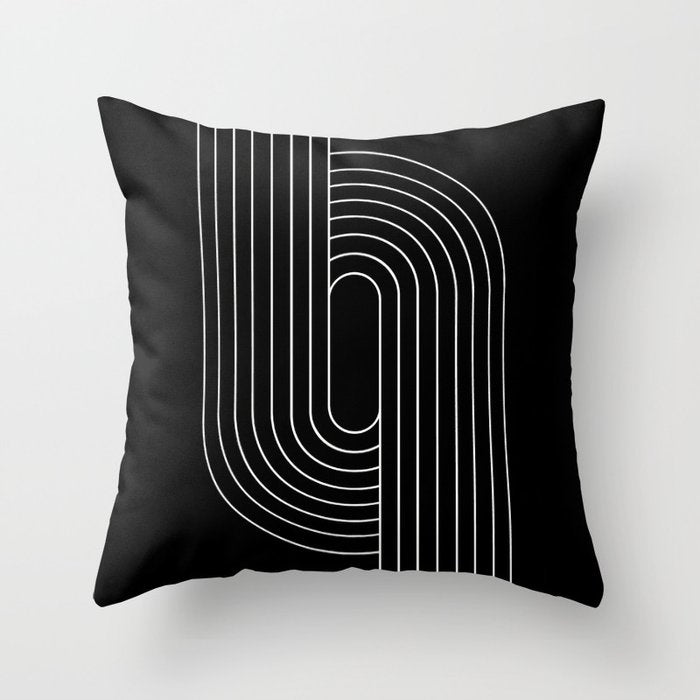 Oval Lines Abstract XIII Throw Pillow Gallery Image 6