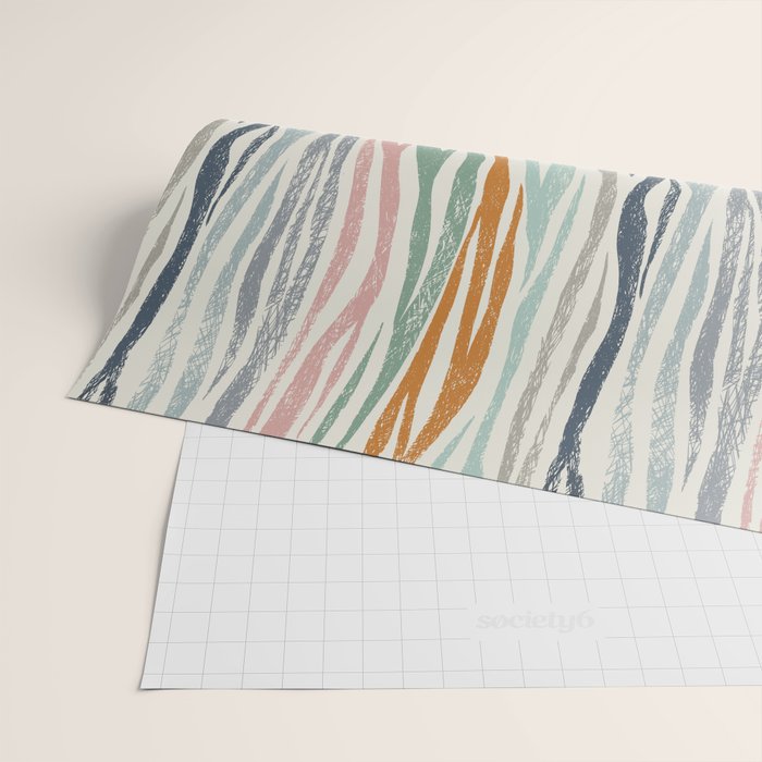 Black Forest Kid Animal Stripes Wrapping Paper Gallery Image 2