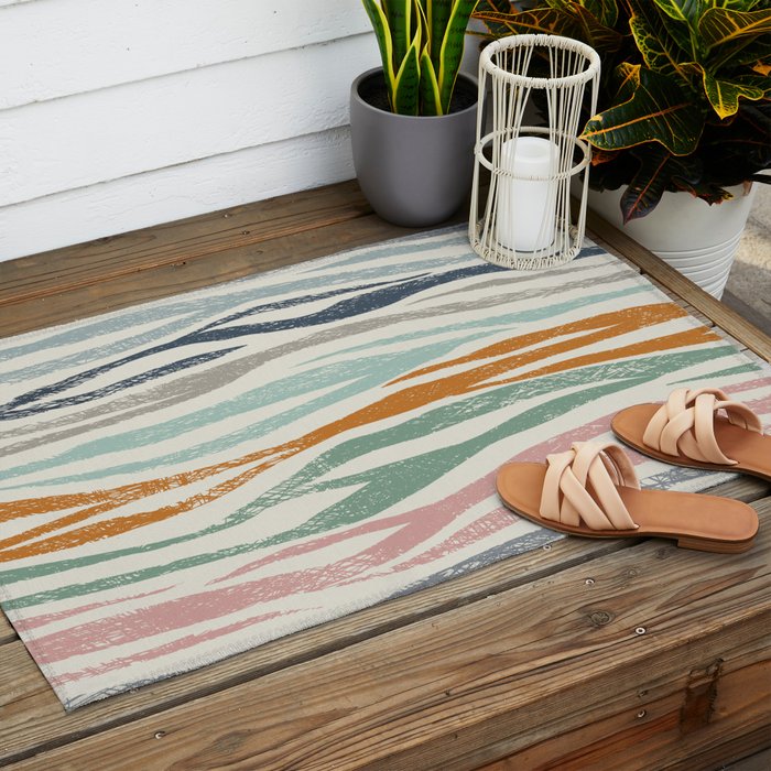 Black Forest Kid Animal Stripes Outdoor Rug Gallery Image 2