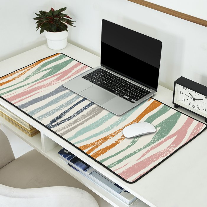 Black Forest Kid Animal Stripes Desk Mat Gallery Image 2
