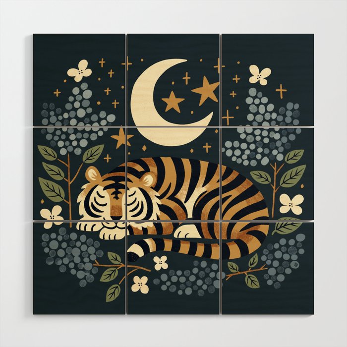 Slumbering Tiger Wood Wall Art Gallery Image 1