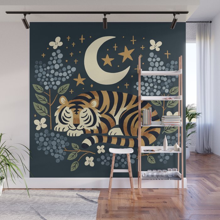 Slumbering Tiger Wall Mural Gallery Image 1