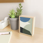 Lines Color Shapes - Blue Green Black Mini Art Print Gallery Image 2