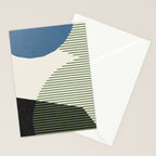 Lines Color Shapes - Blue Green Black Stationery Card Gallery Image 2