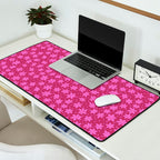 Pretty in Pink Winter Snowflakes Desk Mat Gallery Image 2