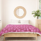 Pretty in Pink Winter Snowflakes Duvet Cover Gallery Image 3