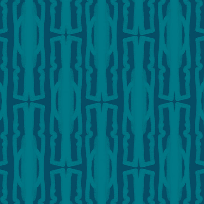 Organic Geometrics Pattern in Moroccan Teal Blue Tones Coffee Mug Gallery Image 2