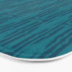 Organic Geometrics Pattern in Moroccan Teal Blue Tones Bath Mat Gallery Image 3