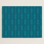 Organic Geometrics Pattern in Moroccan Teal Blue Tones Jigsaw Puzzle Gallery Image 1