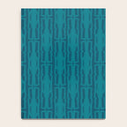 Organic Geometrics Pattern in Moroccan Teal Blue Tones Notebook Gallery Image 4