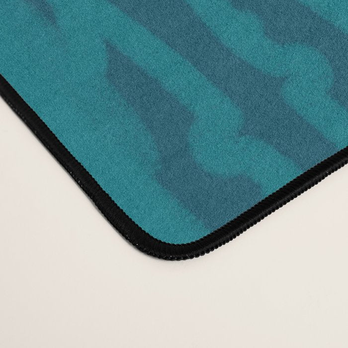 Organic Geometrics Pattern in Moroccan Teal Blue Tones Desk Mat Gallery Image 4