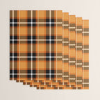 Orange + Black Plaid Wrapping Paper Gallery Image 3