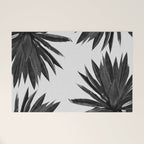 Agave Cactus Black & White Welcome Mat Gallery Image 1