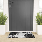 Agave Cactus Black & White Welcome Mat Gallery Image 3